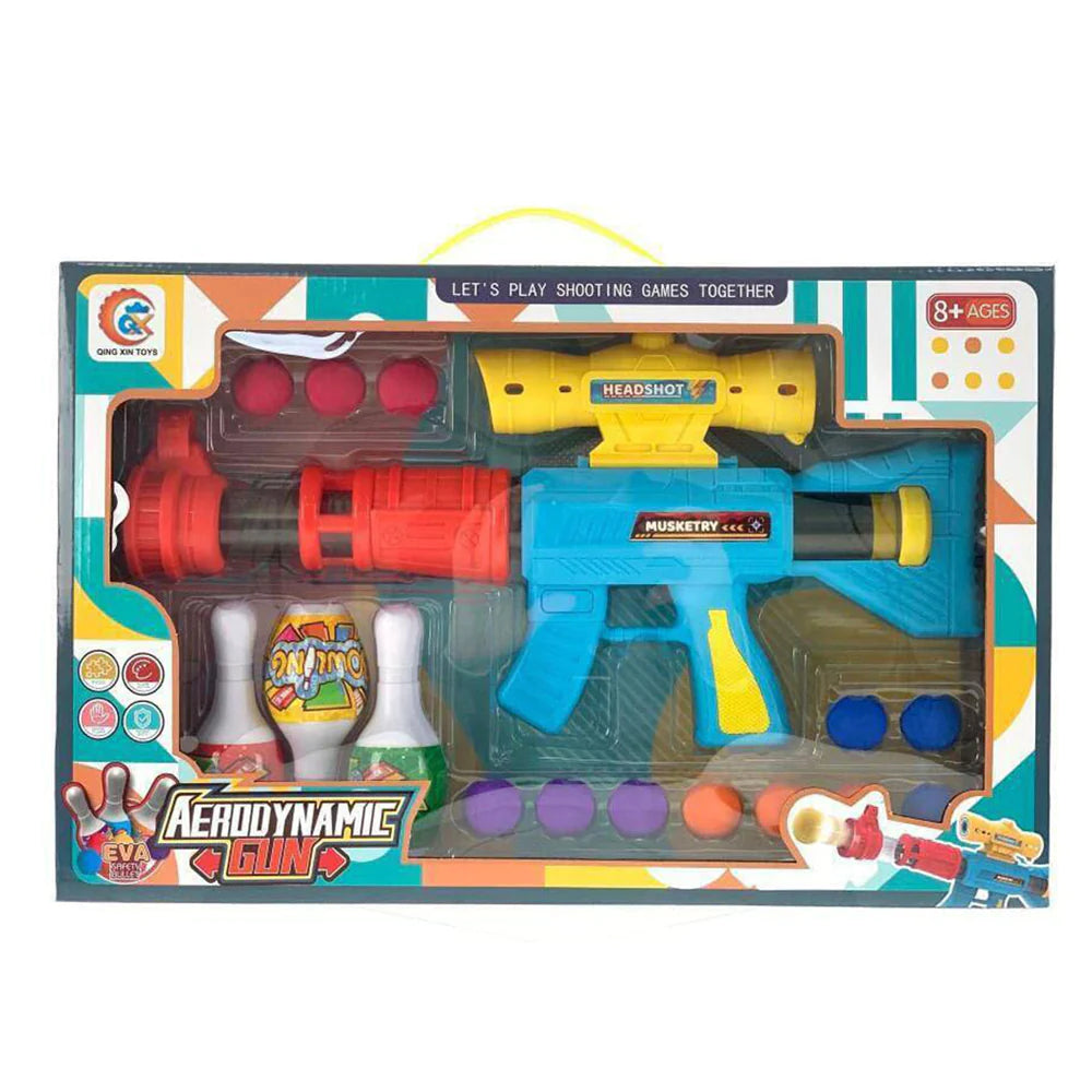 Air powered gun soft balls shooter