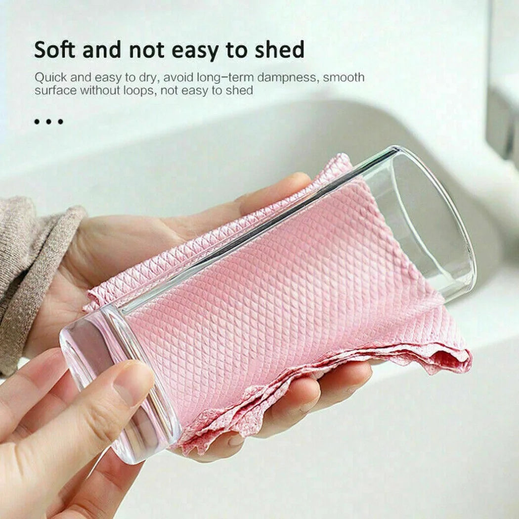 Fish Scale Cloth Microfiber Cleaning Cloth & Dishwasher