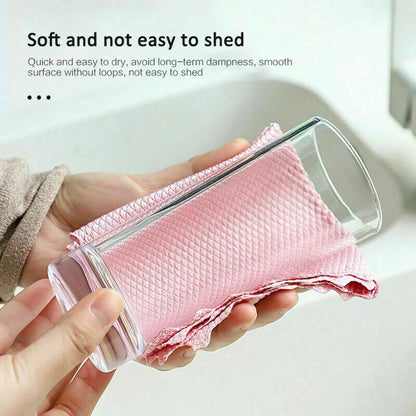 Fish Scale Cloth Microfiber Cleaning Cloth & Dishwasher