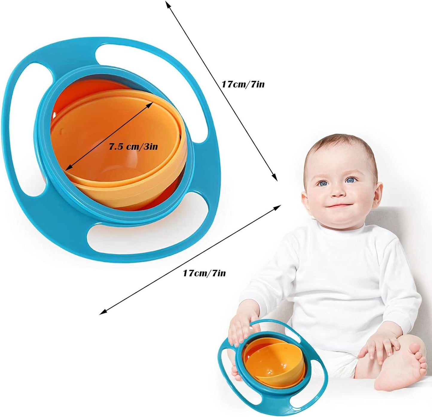 360 Rotation Bowl For Baby Kids