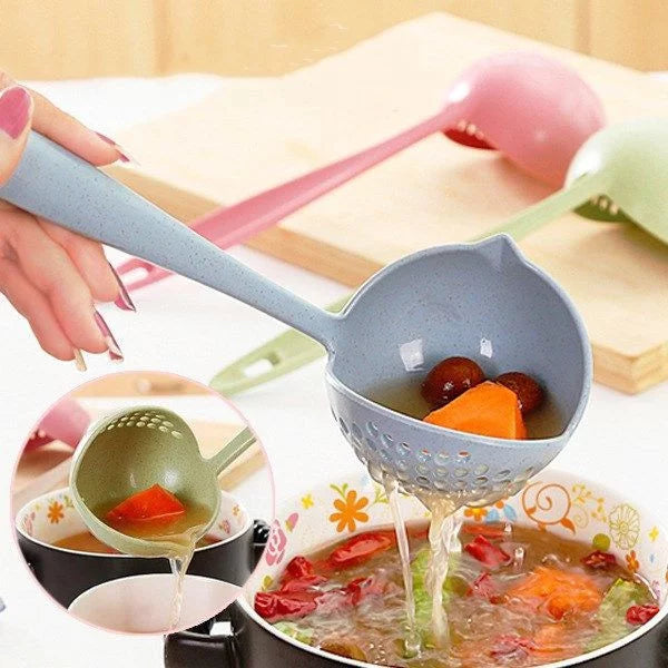 2 In 1 Soup Pan Spoon With Filter Strainer