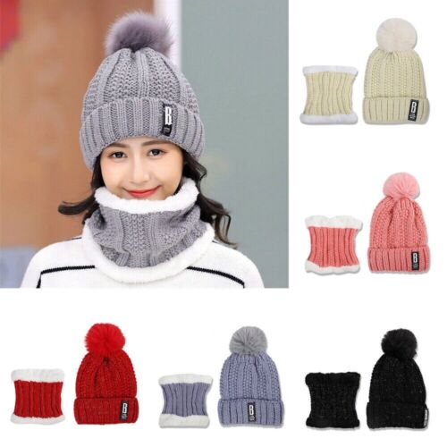 Winter Women Thick Knit Hat And Scarf